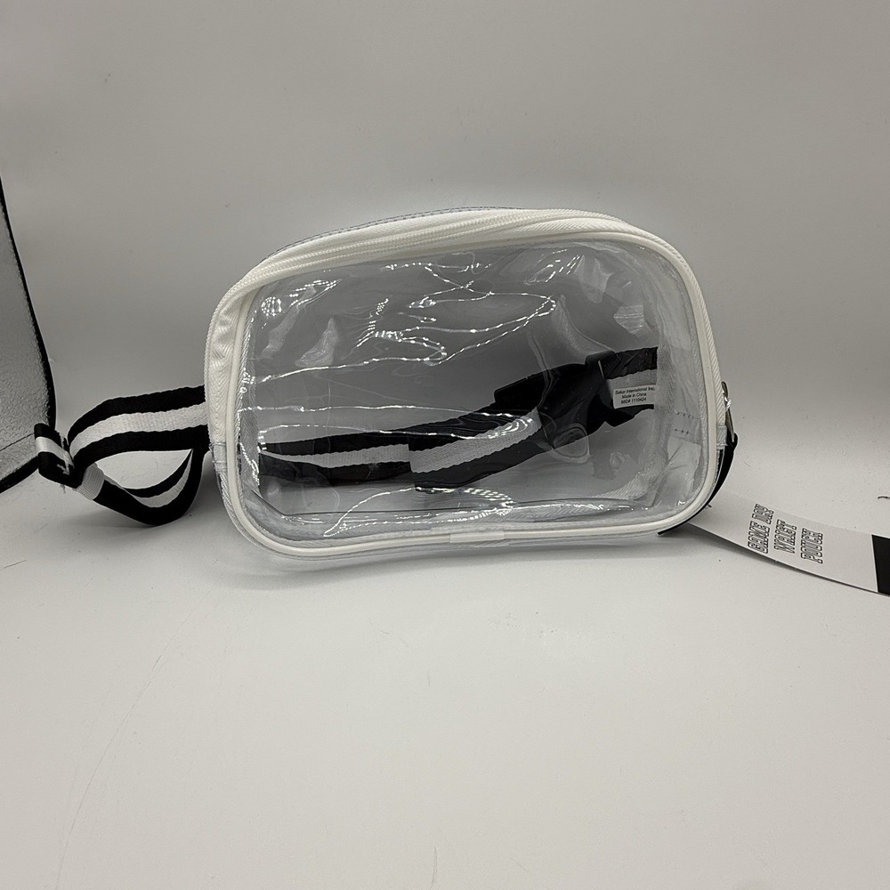 Clear Bag Game Day Waist Pouch, Clear w/ Black Adjustable‎ Strap NWT